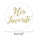 96PCS His Favorite & Her Favorite Wedding Stickers, Round Sealing Labels for Invitation Envelopes for Wedding, Baby Shower, Party Supplies (Gold)