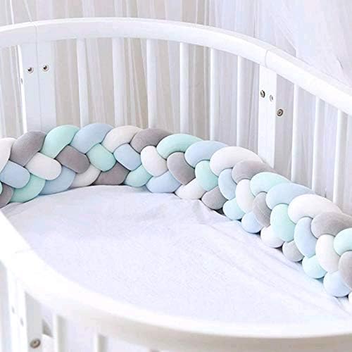 ベビーベッドガード サイドガード ノットクッション 赤ちゃんベッドバンパー ソファークッション 結び目 ロング 部屋飾り 撮影小物 出産祝い プレゼント ライトブルー ホワイト ライトグリーン ライトピンク B06qqrpr 1 3円