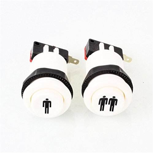 American Style 28mm Standard Arcade Push Button Player 1 & Player 2 With Microswitch by Atomic Market