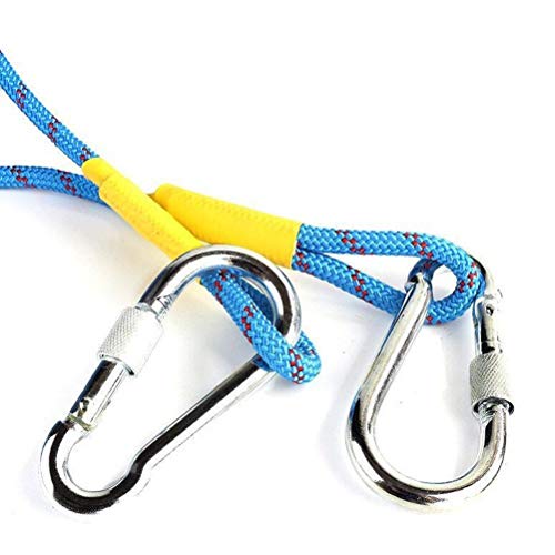 YUDEG Climbing Rope, 10 mm Diameter Rock Climbing Safety Rope with Carabiner for Climbing, Fire Escape, Safety Rescue (96) - Thumbnail 2