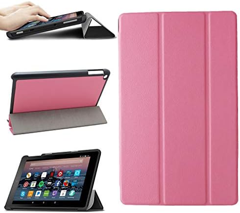 Wisteke Case for Fire HD 8 Tablet (7th / 8th Gen, 2017/2018 Release), PU Leather Folio Cover for Amazon Kindle with Viewing/Typing Stand