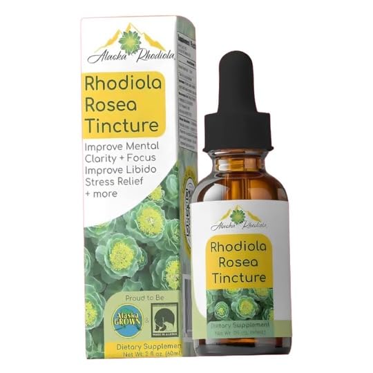 Rosea Tincture – Alaskan Made, American Made Rhodiola, Premium Adaptogenic Formula for Energy, Stress Relief, Focus, Endurance, and Immune Support, 100% Pure & Natural