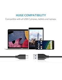 Anker [3 unidades] Cable para conexión USB-C a USB 3.0 (3 pies) con 56 K Ohm, pull-up, para Galaxy S8, S8+, MacBook, Nintendo Switch, Sony XZ, LG V20 G5 G6, HTC 10, Xiaomi 5 y más