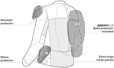 Casaco de moto masculino OPENAIR | Casaco de moto de malha de verão leve e respirável com proteções CE nas costas, ombros, cotovelos, ajuste de largura (Cinzento, XL)