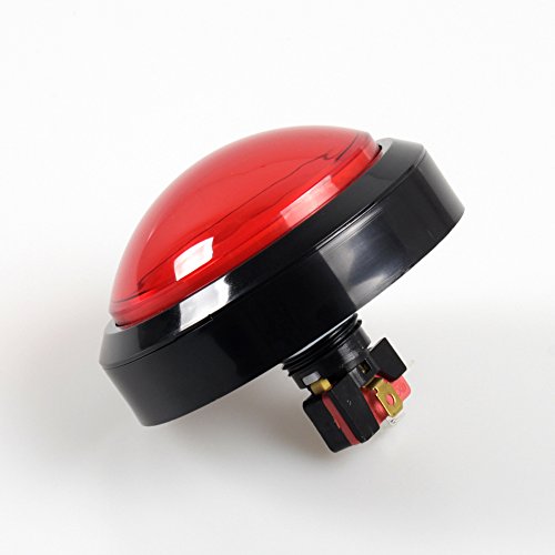 EG Starts 12V 100mm Big Dome Convex Type LED Lit Illuminated Push Buttons For Arcade Machine Video Games Parts & Red