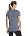 Under Armour Womens Tech V-Neck Twist Short-Sleeve T-Shirt , Academy Blue (408)/Metallic Silver , Large