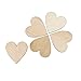 OULII Blank Heart Wood Slices Discs Wedding Christmas Ornaments, Pack of 50, 40mm