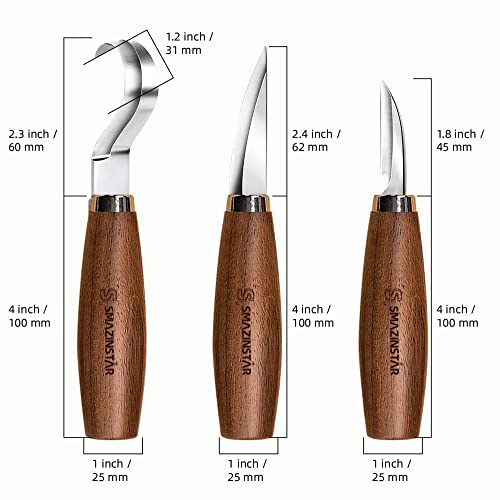 Wood Carving Tools Set - Wood Carving Knife Kit With Carving Hook Knife Wood Whittling Knife Detail Carving Knife Whittling Kit For Kids Adults Woodworking Diy 455716972618366976