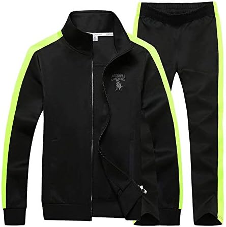Men's Athletic Full Zip Fleece Tracksuit Sports Sets Casual Sweat Suit