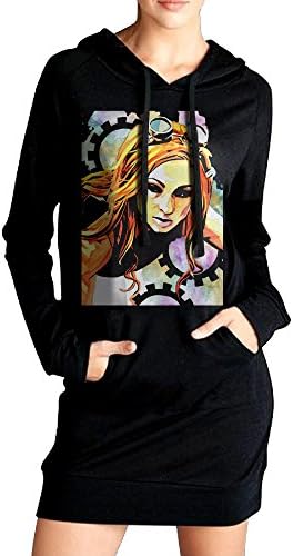 Women Becky Lynch Wwe Long Sleeve Sweatshirt Pockets Hoodie Dress