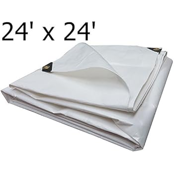 tarpaulin tarps canopy reinforced purpose 6oz poly mil duty heavy feet