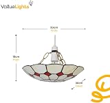 MiniSun Tiffany Style White Stained Glass Pendant Light Shade Cortez Jewel view 4