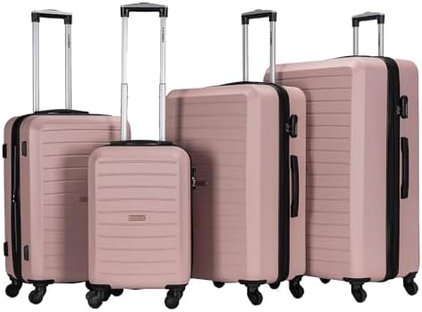 STARGOLD Travel Trolley Suitcase Set of PCS Polyester Fabric