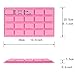 Tomnk 3pcs 20-Cavity Rectangle Silicone Handmade Soap Mold Silicone Mold for Making Soap Candy Chocolate Cake, with Sealable Bags for Decoration Design (Rectangle)