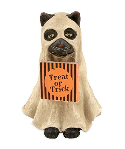 Spooky Ghost Cat Figurine Bethany Lowe Halloween Trick Or Treat