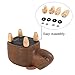 Artechworks Upholstered Ride-On Animal Ottoman Footrest Stool with Vivid Adorable Animal-Like Features,Perfect for Gift, Changing Shoes, Decoration, Toys, Without Storage(Brown Buffalo), Brown