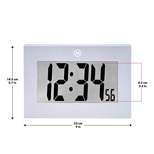 image for Marathon Large Digital Wall Clock with FoldOut Table Stand. Size is 9 