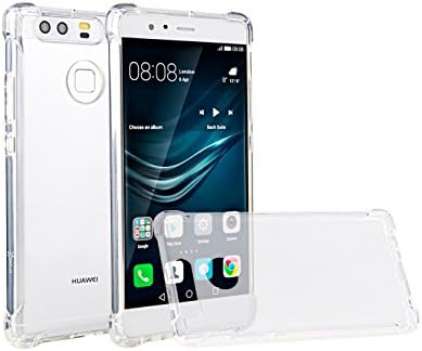 Huawei P9 (5.2") Case, (NOT for P9 Lite and P9 Plus), Drop Protection Corner-cushioned Anti-skip HD Transparent TPU Back Casing Cover for Huawei P9 (Crystal Clear)