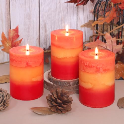 Flavcharm Pumpkin Spice Pillar Candle Set