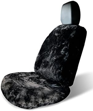 Seat Cover (Semi-Custom, Universal) made from Luxurious Australian Merino Sheepskin - Black