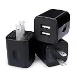 Charging Plug, Sixsim 3 Pack 2.1A/5V Charging Block Phone Charger Box Double USB Wall Charger Compatible iPhone XS MAX X 8 7 6 Plus, iPad, Samsung Galaxy S9 S8 S7, LG, HTC, Sony, Android, More Phones