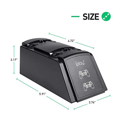 Wetoph Charging Dock GX04 Charging Station Charging Base for PS4/Slim/Pro Controller(Third Party Product Only for Charging Original PS4 Gamepads)-Black - Thumbnail 7
