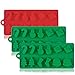 3 Pack Silicone Christmas Candy Molds, DanziX Christmas Chocolate Molds for Holiday Party Cake Decoration - Red,Green