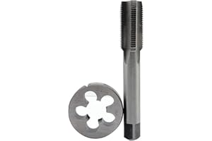 ZOUZMIN 3/4“-16 UNF Tap and Die Set, Machine Thread Tap and Round Thread Die Right Hand