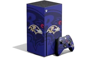 Skinit Decal Gaming Skin Compatible with Xbox Series X Bundle - Officially Licensed NFL Baltimore Ravens Double Vision Design