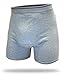 A50 Dri-Jock Incontinence Underwear Washable Boxer Brief for Men,Heather Gray,X-Large / 40-42