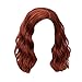 Black Widow Wig for Women - Bob Wigs Human Hair Short Curly Avengers Black Widow Cosplay Costume for Lady Brown