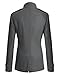 Doublju Mens Half Trench Coat GRAY (US-M)