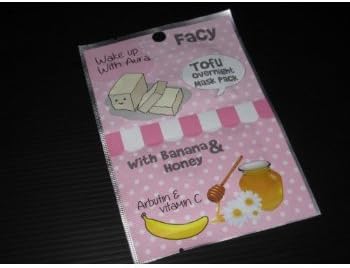 4 x FACY Tofu Overnight Mask pack with Arbutin Banana Honey Vitamin C 10ml ( Hot Items ) by gole