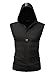 HEMOON Men's Hooded Sports Henley Shirt Cotton Sleeveless Casual Tank Top
