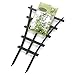GREENWISH 4pcs 9x3inch Mini Plant Trellis Plastic Garden Plant Support DIY Climbing Trellis Flower Supports Dark Green