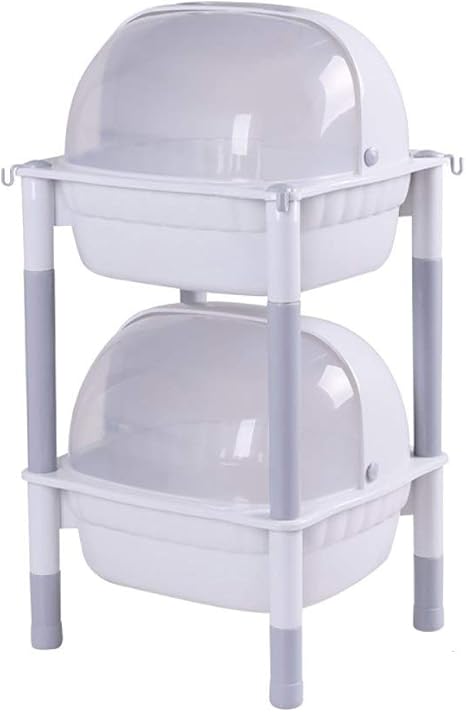 Amazon Huoqilin 透明プラスチックダストカバーフリップ収納rcakキッチン収納カップ皿ナプキン収納キャビネットバスルームリビングルーム Color Gray Size 32 5 28 103cm 収納用品 オンライン通販