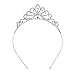 OUFO Crystal Tiara for Girls Sliver Flower Rhinestone Crowns Royal Hair Jewelry Decor Vintage Wedding Tiaras Princess Headband Birthday
