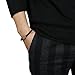 JOERICA Stainless Steel Magnetic Clasp Leather Bracelets for Men Cuff Bracelet 7.5-8.5inches (I:2PCS,8.5'',Black)