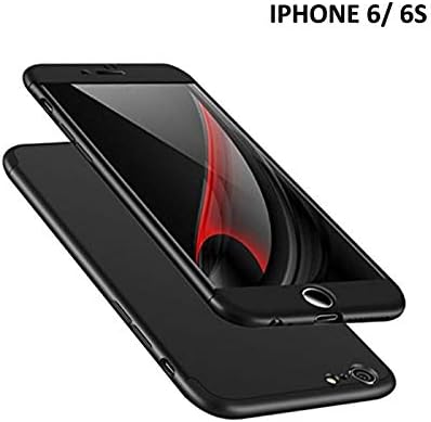 MOBICLONICS®3 in 1 Slim Fit Complete 3D 360 Degree Protection Hybrid Hard Bumper Back Case Cover for Apple iPhone 7 (All Black)