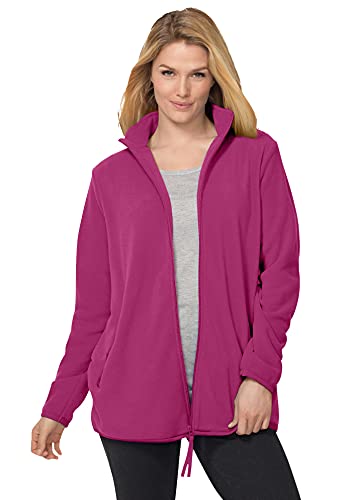 plus size fleece zip up jacket