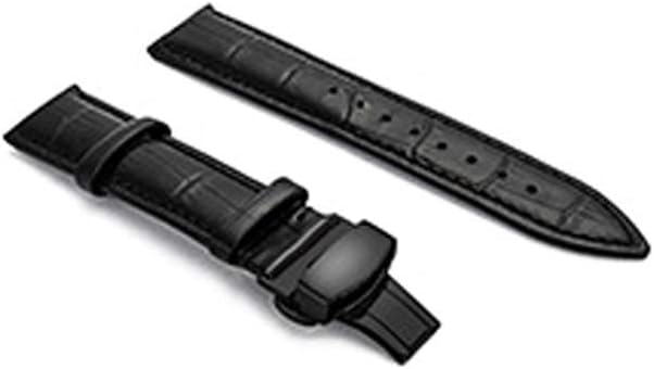 HENRYY Strap Leather Watch Double Press Butterfly Buckle Bamboo Pattern Strap Watch Accessories