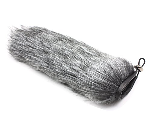 CEARI WM22 Outdoor Furry Microphone Mic Windscreen Wind Muff for Large Recorder Rode Shotgun 8.8"(H)x1.65"(D)