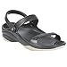 DAWGS Women's Premium 3-Strap Sandal,Black/Tan,10 M US