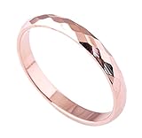 Acefeel Simplicity Style 18K Gold Plated Band Ring Mother's Day Gift Ring Size 9