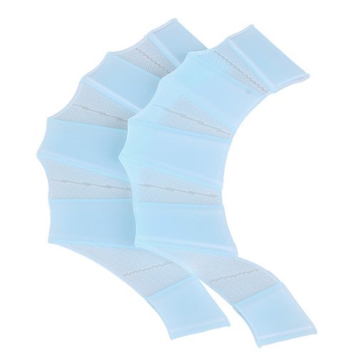 Easyinsmile Mens/Womens/Kids Webbed Swimming Gloves Silicone Soft Eco-Friendly Hand Paddles for Swimming Surfing Diving Water Exercise-Increased Water Resistance (L(for Men)) (Blue, L(for Men)