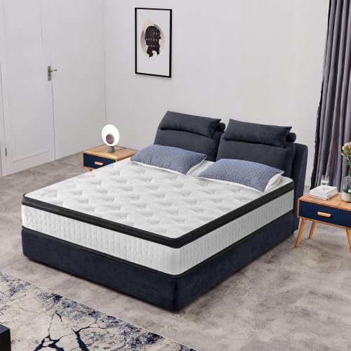 View 1 of **similar**anwickjeff 12'' Queen Size Mattresses, Memory Foam Hybrid Mattress in a Box,Individual Pocket Spring Breathable Comfortable for Sleep Supportive and Pressure Relief, Medium Firm Mattresses (Queen)