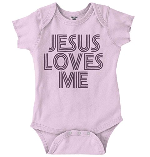 Jesus Loves Me New Parents Christian Baby Gifts Cute Funny Onesie Bodysuit