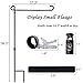 W&X Garden Flag Stand-Holder-Pole with Garden Flag Stopper and Anti-Wind Clip 36.3