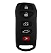 KEMANI Keyless Remote Entry Key FOB Shell Case Replacement Compatible with 2004-2009 Nissan Quest 5 Button No Chips