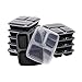 Heim Concept 10 Pack 3 Compartment Meal Prep Container Food Storage BPA FREE - Bento Box w/ Airtight Lids [10 Day Supply]…